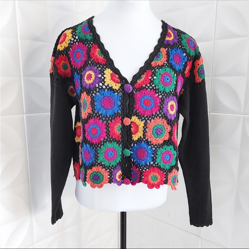Colorful Crochet Women's Sweater